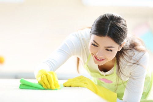 Local carpet cleaning technician working in a Hammersmith property