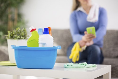 Safe and professional carpet cleaning equipment in use