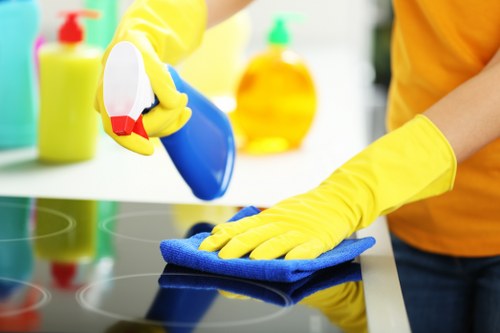 Regular office cleaning service in a modern Hammersmith workplace